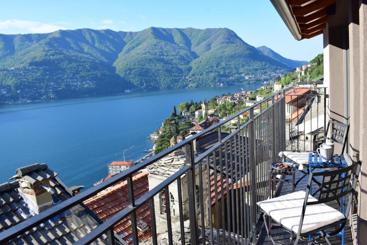 Romantic Home Stone With Amazing View Lake Of Como And Oleandra Laglio Exterior foto