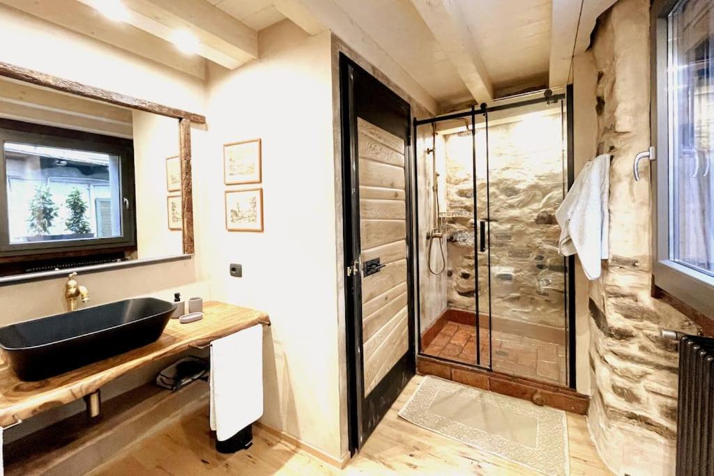 Romantic Home Stone With Amazing View Lake Of Como And Oleandra Laglio Exterior foto